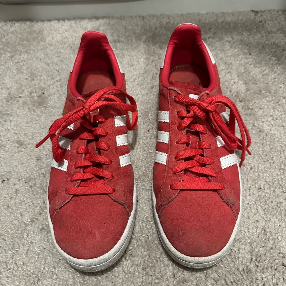 Strawberry Suede Adidas Campus Sneakers
